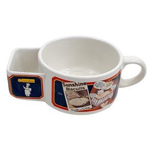 Vintage Sunshine Biscuits Soup Bowl Krispy Crackers Advertising Single Serve